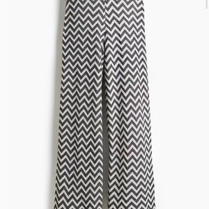 WIDE-LEG JACQUARD-KNIT PANTS